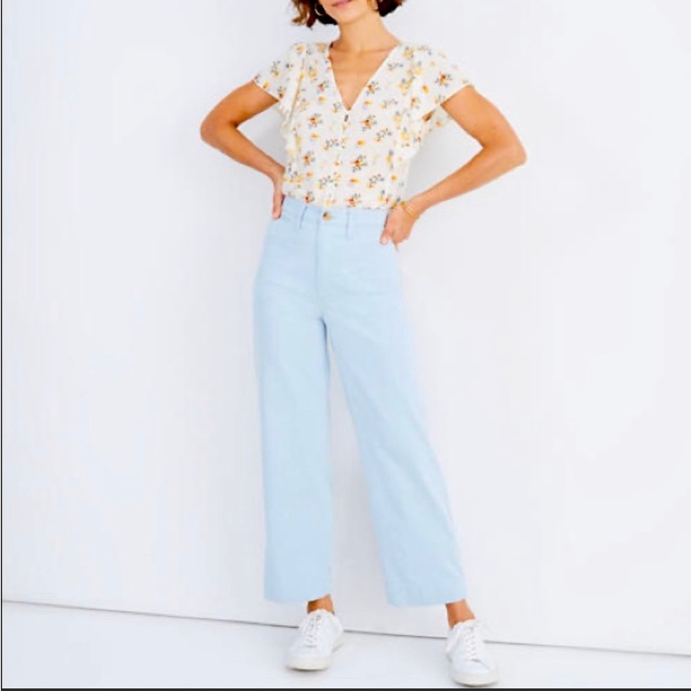 ✨Madewell (NWOT) Slim Emmett Wide-Leg Crop Pants in Speckle Size 25✨